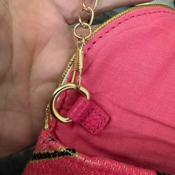 Steve Madden Aztec Pattern Clutch removable chain strap, multicolor beads & gems - Picture 6 of 9